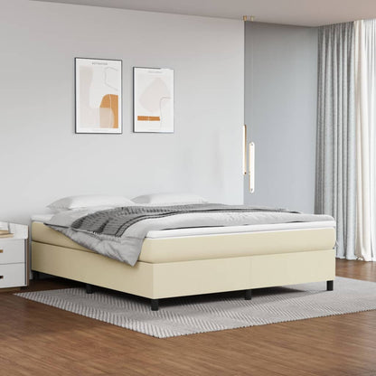 Boxspringbett Mit Matratze Kunstleder Creme