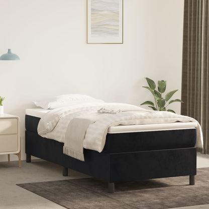 Boxspringbett Mit Matratze Samt Schwarz
