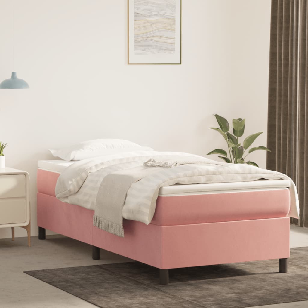 Boxspringbett Mit Matratze Samt Rosa