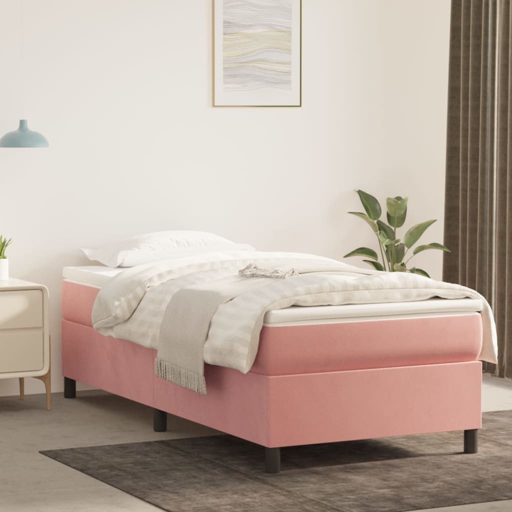 Boxspringbett Mit Matratze Samt Rosa