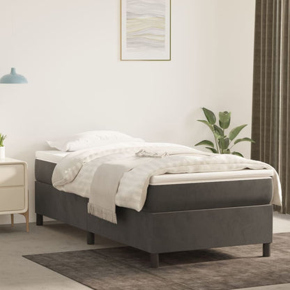 Boxspringbett Mit Matratze Samt Dunkelgrau