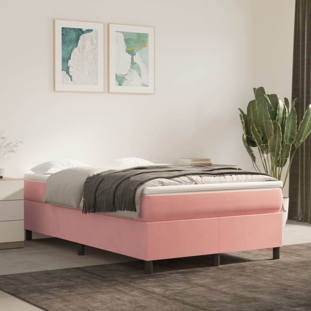 Boxspringbett Mit Matratze Samt Rosa