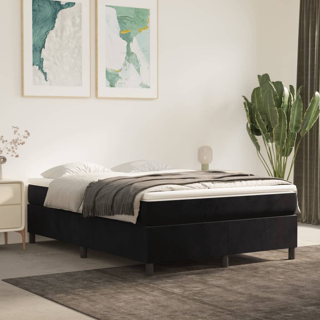 Boxspringbett Mit Matratze Samt Schwarz