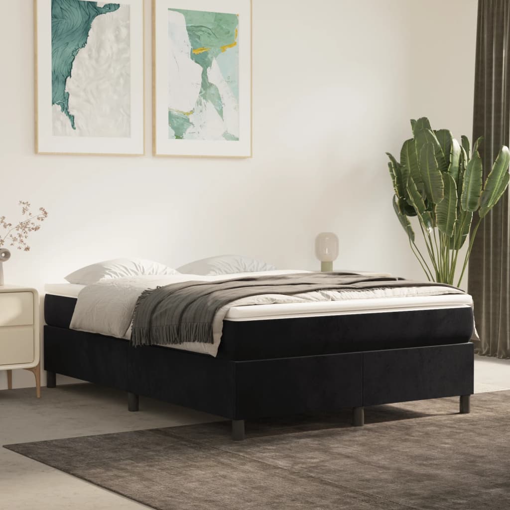 Boxspringbett Mit Matratze Samt Schwarz