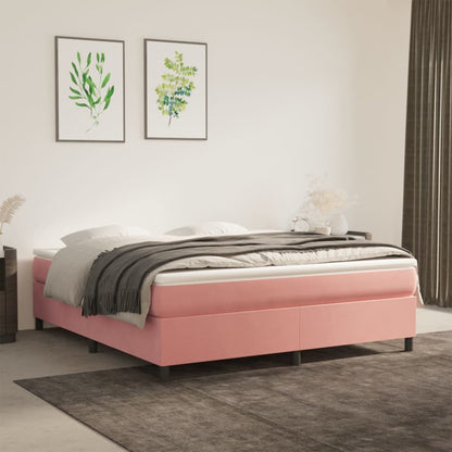 Boxspringbett Mit Matratze Samt Rosa