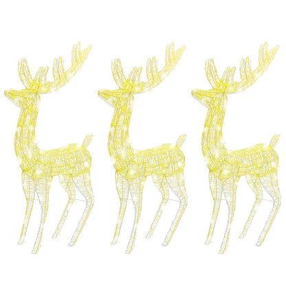 Xxl Rentiere Weihnachtsdekoration Acryl 250 Led 3 Stk. 180 Cm Warmweiß