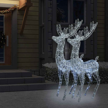 Xxl Rentiere Weihnachtsdekoration Acryl 250 Led 2 Stk. 180 Cm Kaltweiß