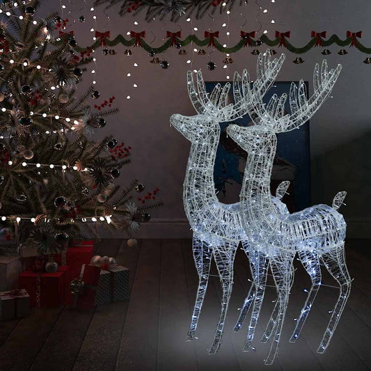 Xxl Rentiere Weihnachtsdekoration Acryl 250 Led 2 Stk. 180 Cm Kaltweiß