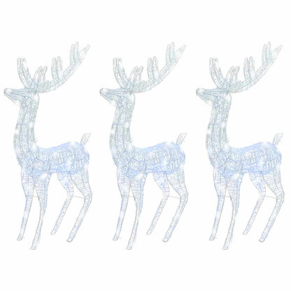 Xxl Rentiere Weihnachtsdekoration Acryl 250 Led 3 Stk. 180 Cm Kaltweiß