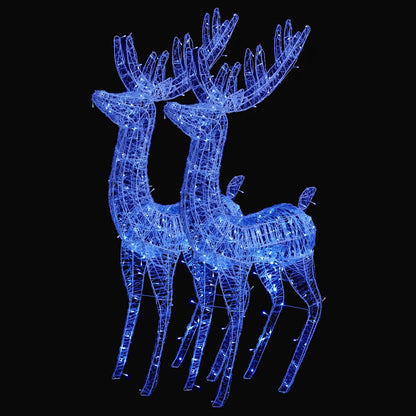 Xxl Rentiere Weihnachtsdekoration Acryl 250 Led 2 Stk. 180 Cm Blau