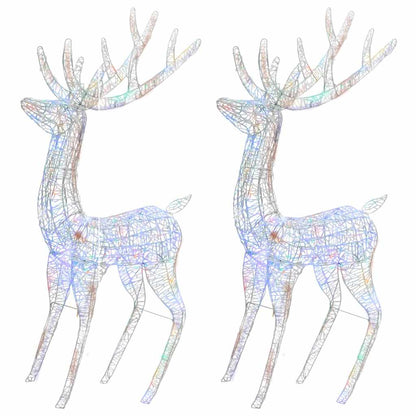 Xxl Rentiere Weihnachtsdekoration Acryl 250 Led 2 Stk. 180 Cm Mehrfarbig
