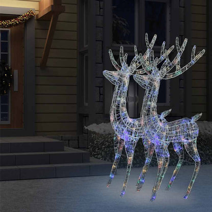 Xxl Rentiere Weihnachtsdekoration Acryl 250 Led 2 Stk. 180 Cm Mehrfarbig
