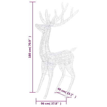 Xxl Rentiere Weihnachtsdekoration Acryl 250 Led 2 Stk. 180 Cm Mehrfarbig