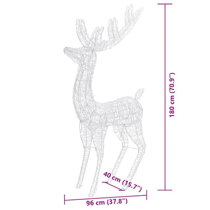 Xxl Rentiere Weihnachtsdekoration Acryl 250 Led 3 Stk. 180 Cm Mehrfarbig