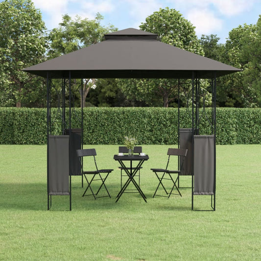 Pavillon Mit Dach Anthrazit Stahl