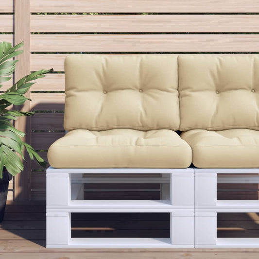 Palettenkissen 2-Tlg. Stoff Beige