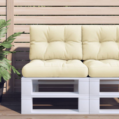 Palettenkissen 2-Tlg. Stoff Creme