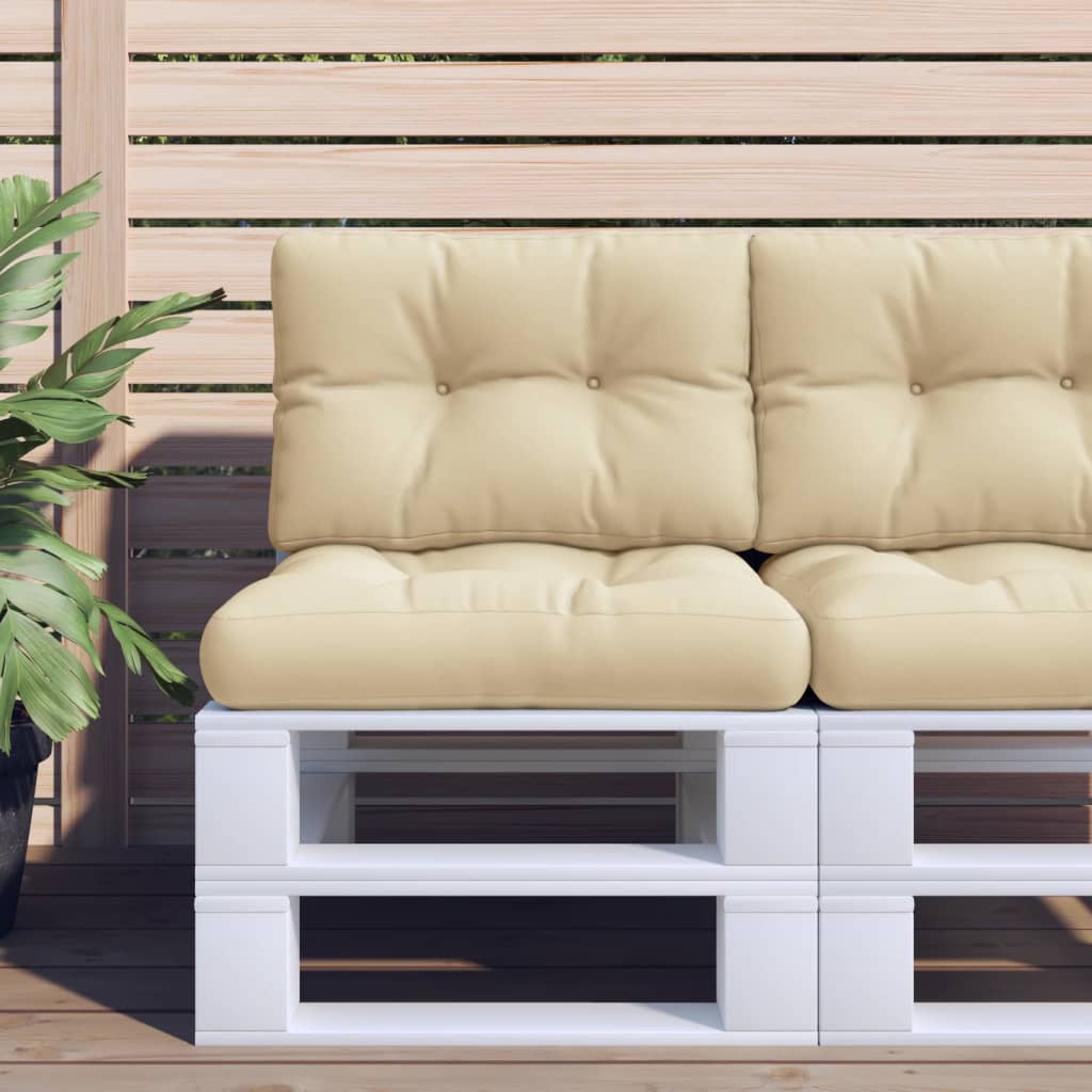 Palettenkissen 2-Tlg. Stoff Beige