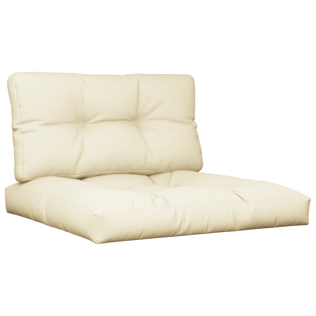 Palettenkissen 2-Tlg. Stoff Creme