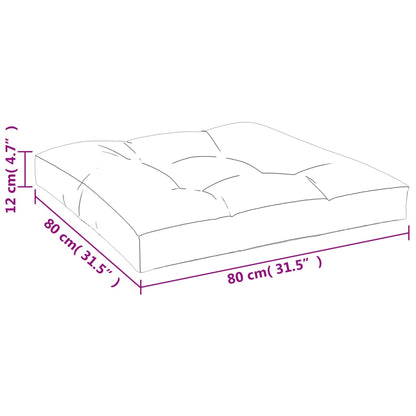 Palettenkissen 2-Tlg. Stoff Creme