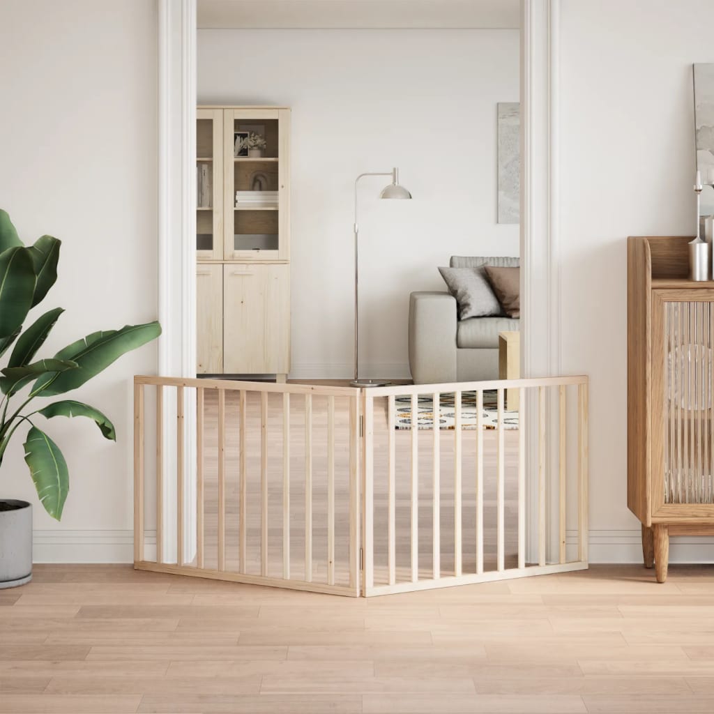 Hundegitter Faltbar 2 Paneele 160 Cm Pappelholz