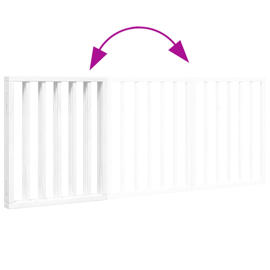 3-Tlg. Hundetor Faltbar 150 Cm Pappelholz