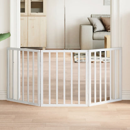 3-Tlg. Hundetor Faltbar 150 Cm Pappelholz