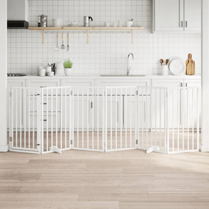 Hundegitter Mit Tür Faltbar 6 Paneele 300 Cm Pappelholz