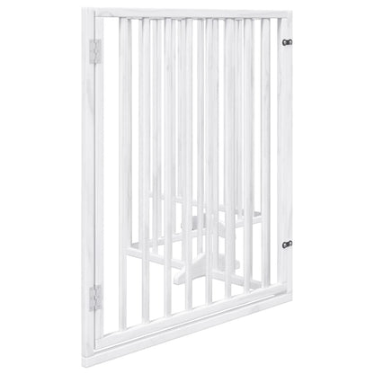 Hundegitter Mit Tür Faltbar 4 Paneele 320 Cm Pappelholz