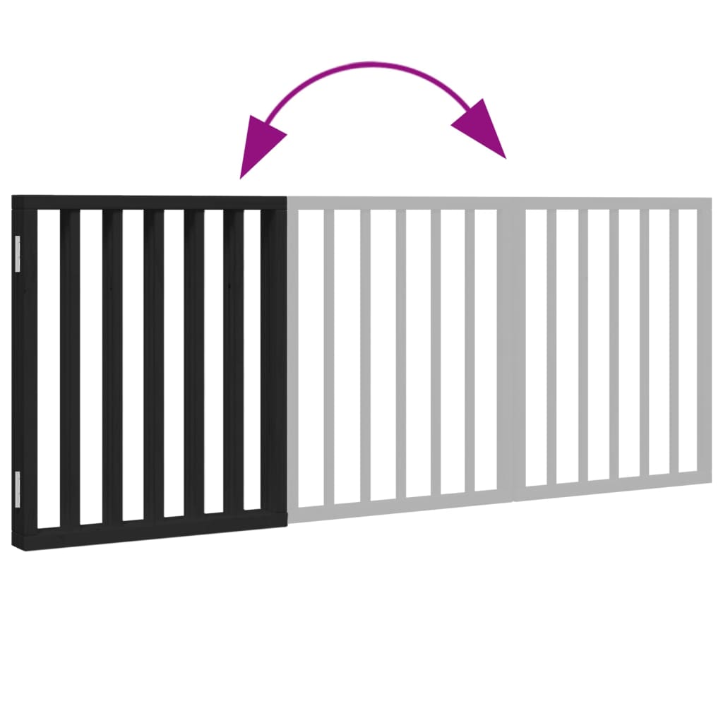 3-Tlg. Hundetor Faltbar 150 Cm Pappelholz