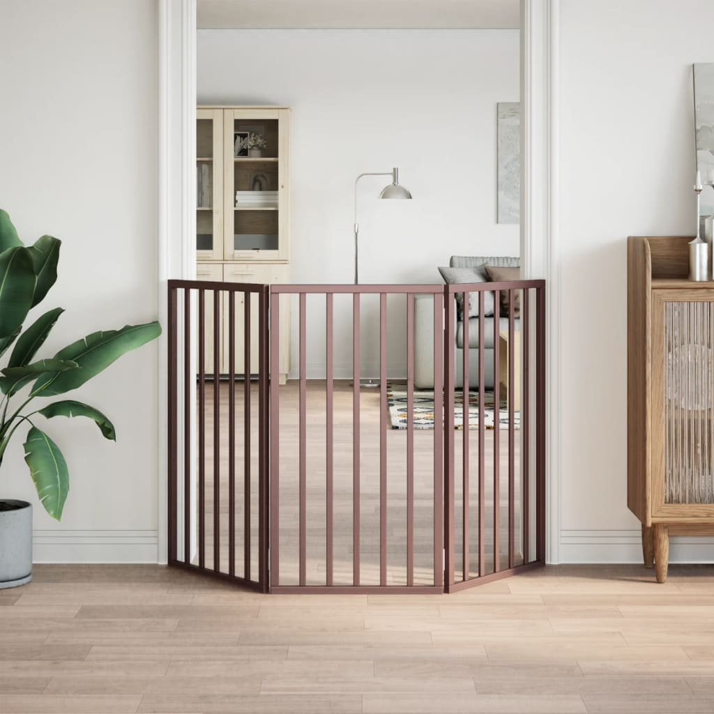 3-Tlg. Hundetor Faltbar 150 Cm Pappelholz