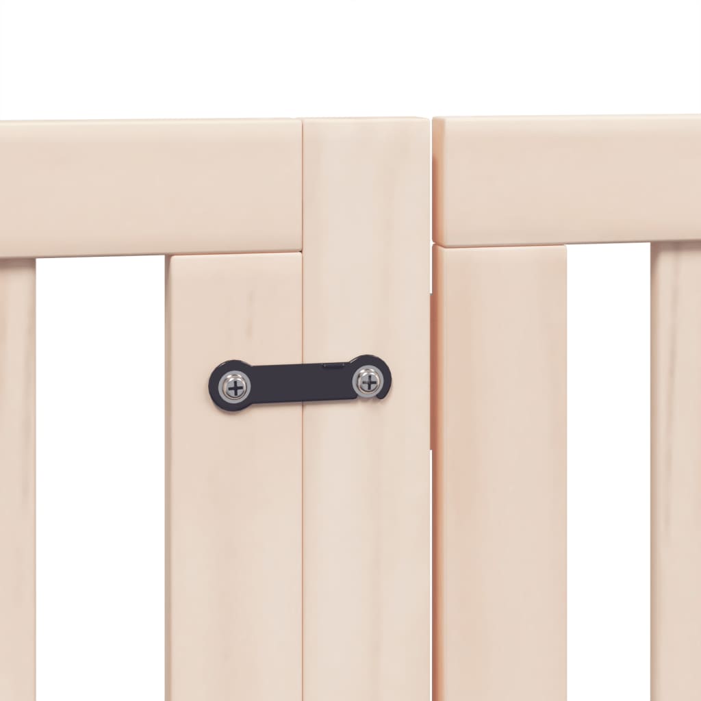 Hundegitter Mit Tür Faltbar 6 Paneele 300 Cm Pappelholz