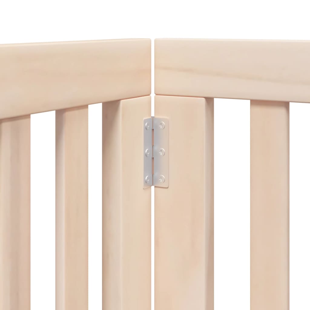 Hundegitter Mit Tür Faltbar 6 Paneele 300 Cm Pappelholz