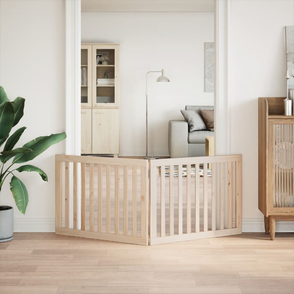 Hundegitter Faltbar 2 Paneele 160 Cm Pappelholz