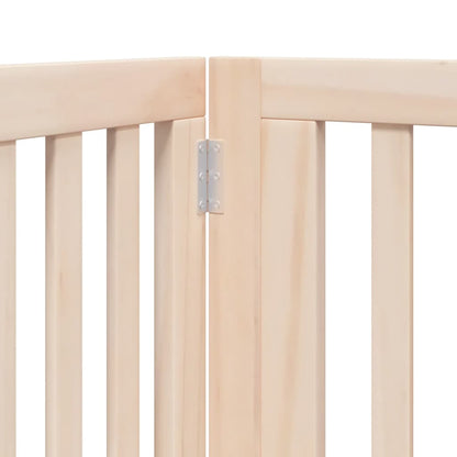 Hundegitter Mit Tür Faltbar 4 Paneele 320 Cm Pappelholz