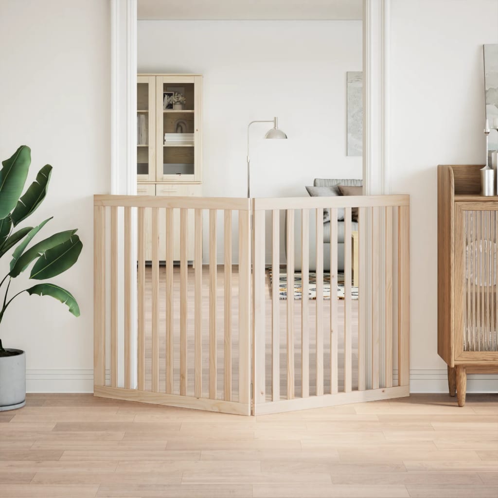 2-Tlg. Hundetor Faltbar 160 Cm Pappelholz