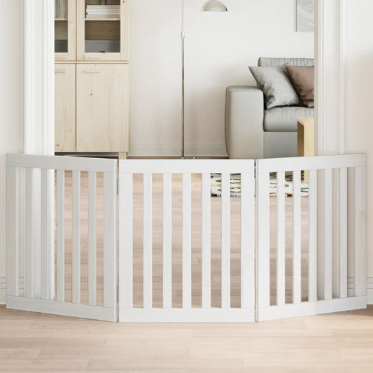 3-Tlg. Hundetor Faltbar 150 Cm Pappelholz