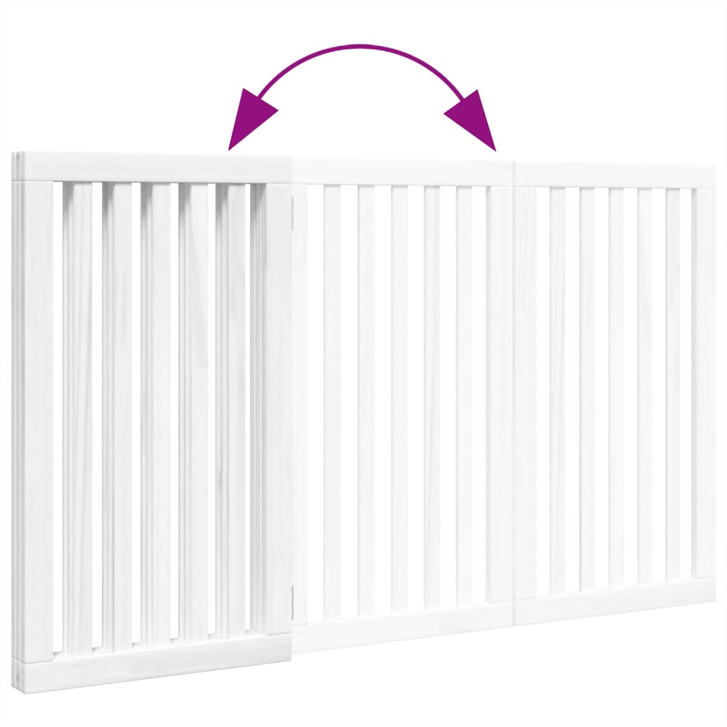 3-Tlg. Hundetor Faltbar 150 Cm Pappelholz