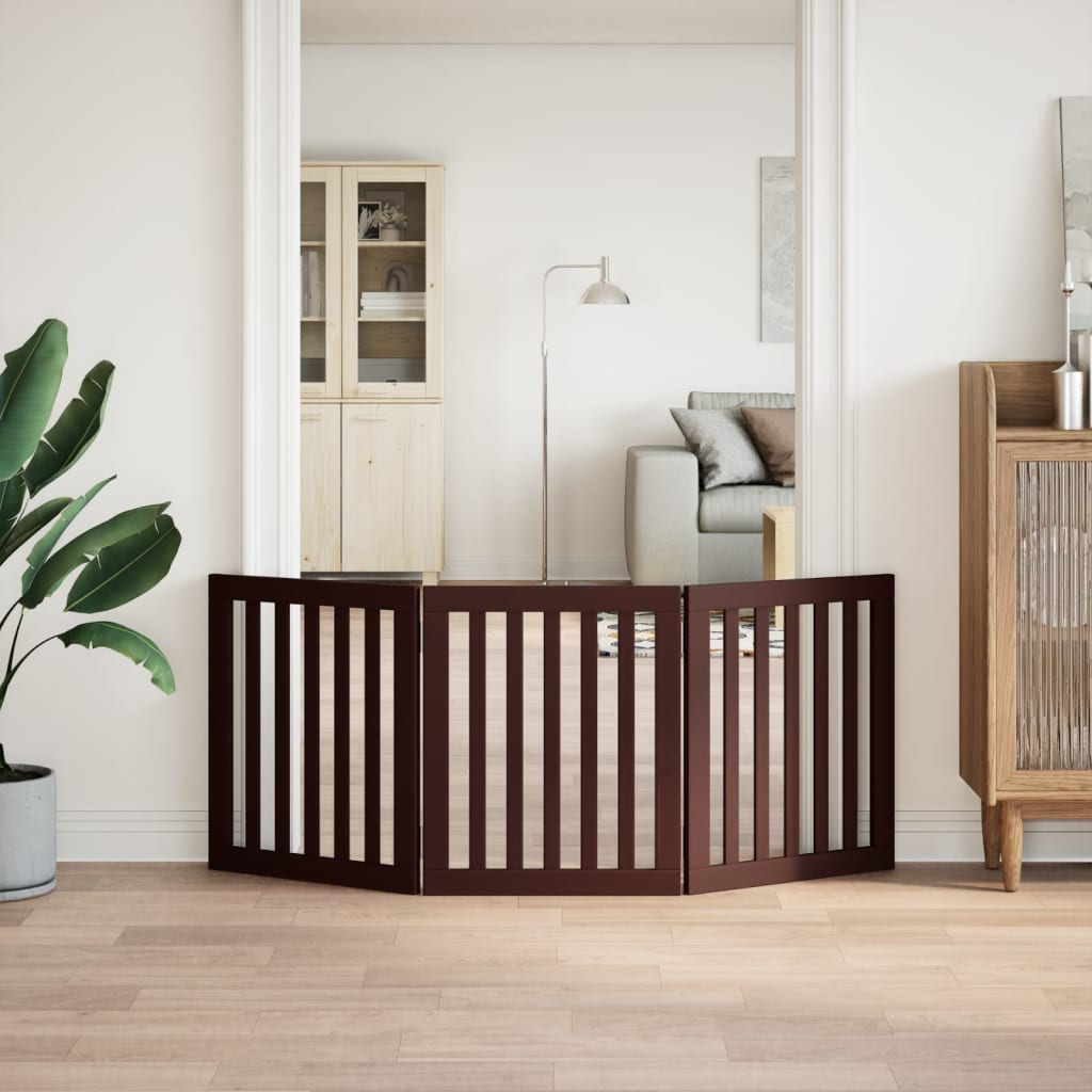 3-Tlg. Hundetor Faltbar 150 Cm Pappelholz