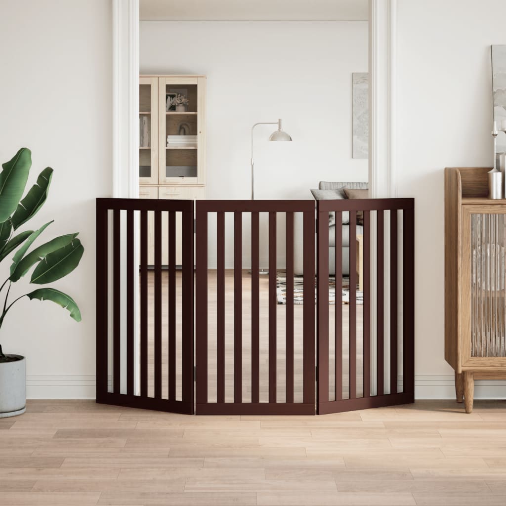 3-Tlg. Hundetor Faltbar 150 Cm Pappelholz