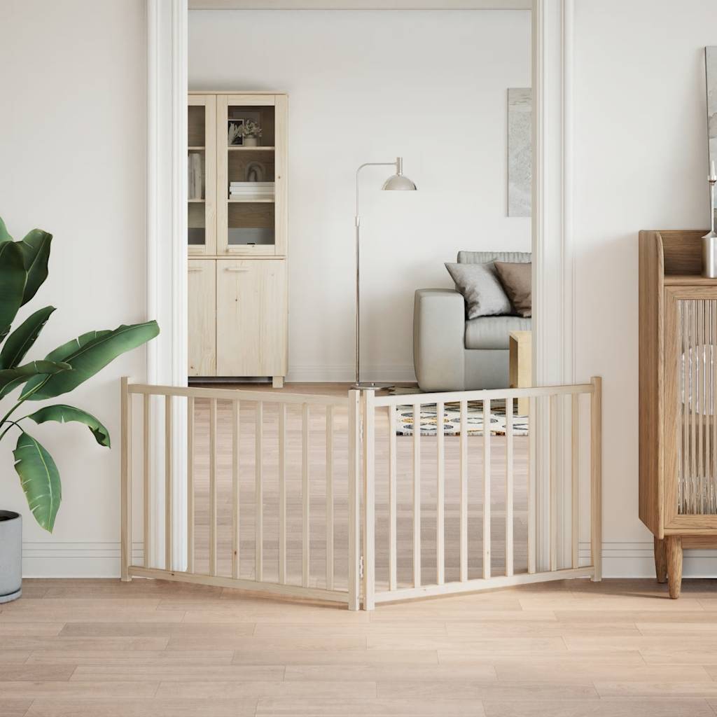 2-Tlg. Hundetor Faltbar 160 Cm Massivholz Tanne