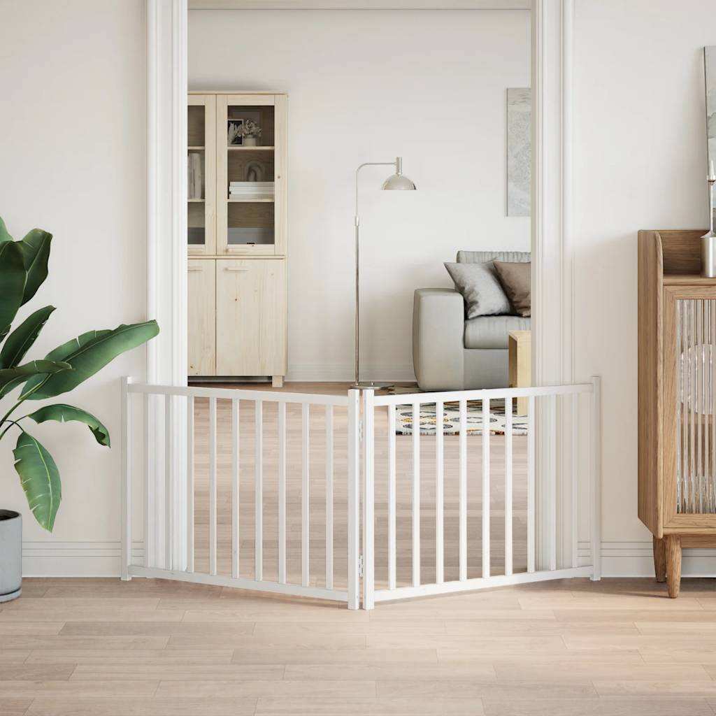 2-Tlg. Hundetor Faltbar 160 Cm Massivholz Tanne