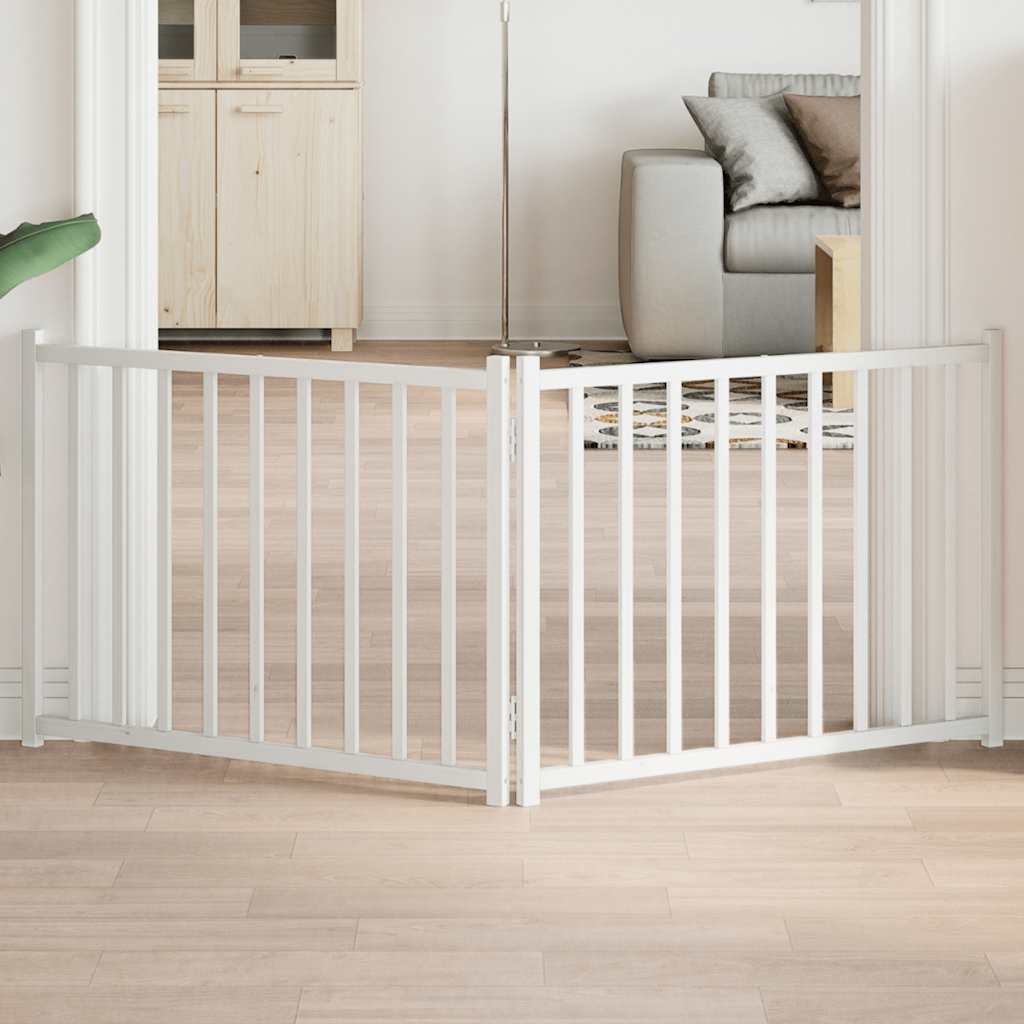 2-Tlg. Hundetor Faltbar 160 Cm Massivholz Tanne