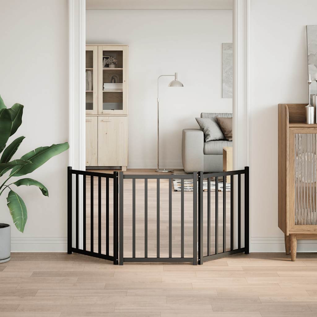 3-Tlg. Hundetor Faltbar 150 Cm Massivholz Tanne