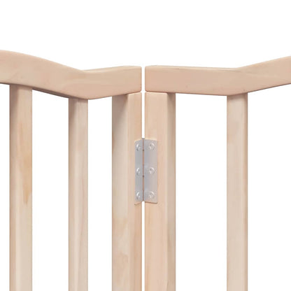 12-Tlg. Hundetor Mit Tür Faltbar 600 Cm Pappelholz