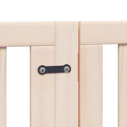 15-Tlg. Hundetor Mit Tür Faltbar 750 Cm Pappelholz