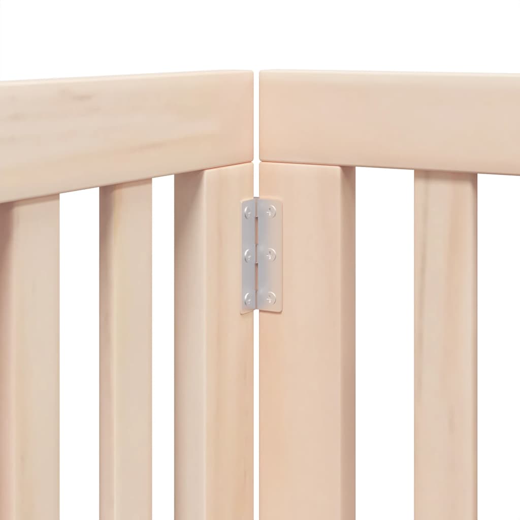 15-Tlg. Hundetor Mit Tür Faltbar 750 Cm Pappelholz