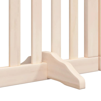 12-Tlg. Hundetor Mit Tür Faltbar 600 Cm Pappelholz