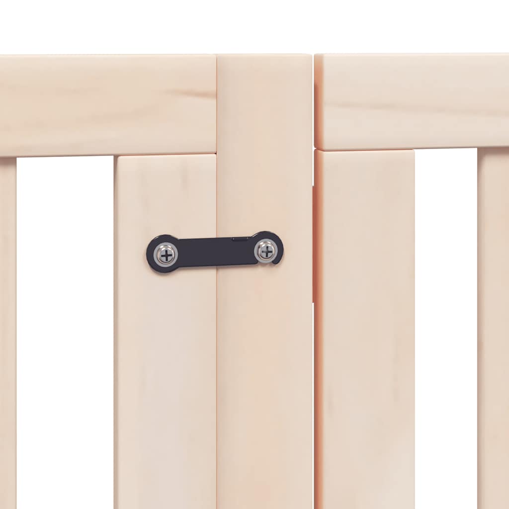 12-Tlg. Hundetor Mit Tür Faltbar 600 Cm Pappelholz