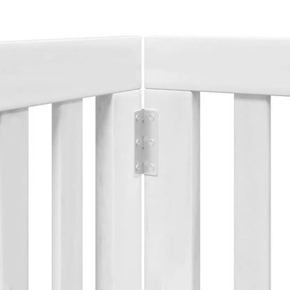 15-Tlg. Hundetor Mit Tür Faltbar 750 Cm Pappelholz